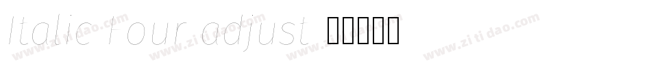 Italic Four adjust字体转换